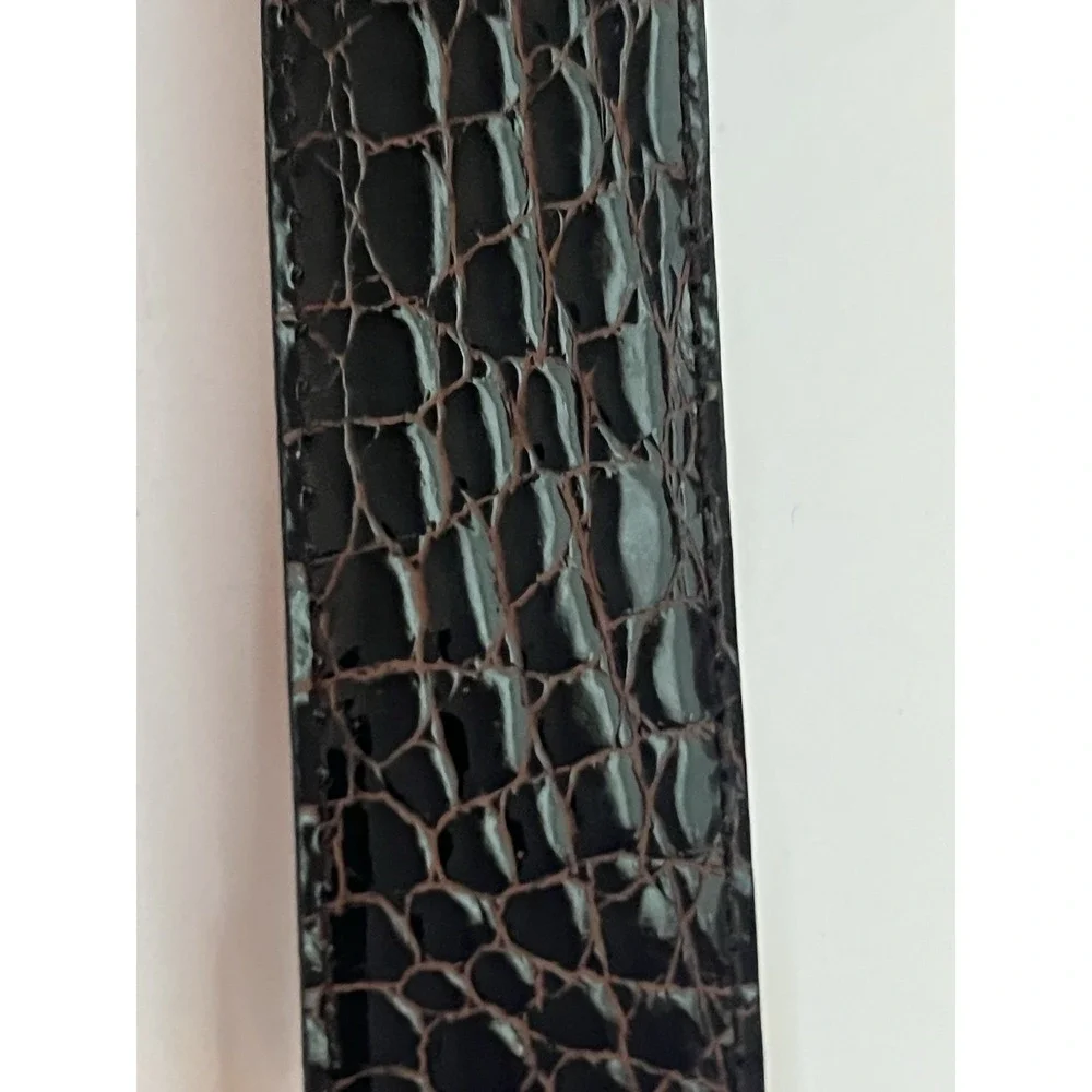 Men's Brown Desmo Italy Croco Diamante Crocodile Leather Belt 90/105 32